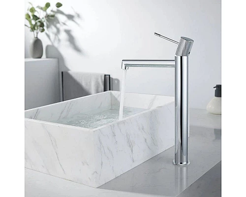 Приобрести Смеситель для раковины без донного клапана Vincea Desire VBF-1D2CH в магазине сантехники Santeh-Crystal.ru