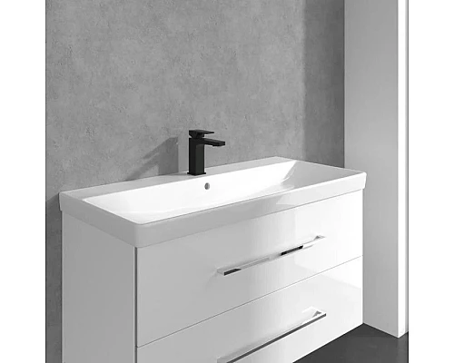 Приобрести Смеситель для раковины с донным клапаном Villeroy & Boch Architectura Square TVW125001000K5 в магазине сантехники Santeh-Crystal.ru