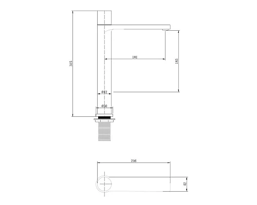 Купить Смеситель для раковины Abber Rund AF8711B в магазине сантехники Santeh-Crystal.ru