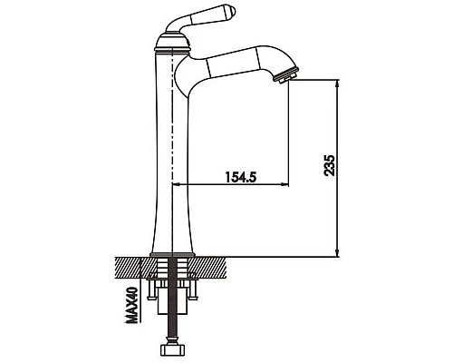 Приобрести Смеситель для раковины Rose R0211H в магазине сантехники Santeh-Crystal.ru