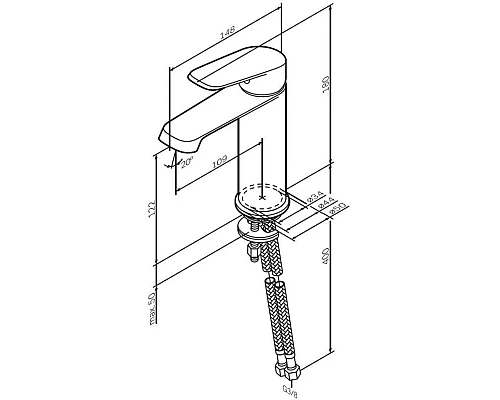 Купить Смеситель для раковины без донного клапана Am.Pm Func F8F02100 в магазине сантехники Santeh-Crystal.ru