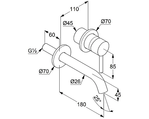Заказать Смеситель для раковины без донного клапана Kludi Bozz 382445376 в магазине сантехники Santeh-Crystal.ru