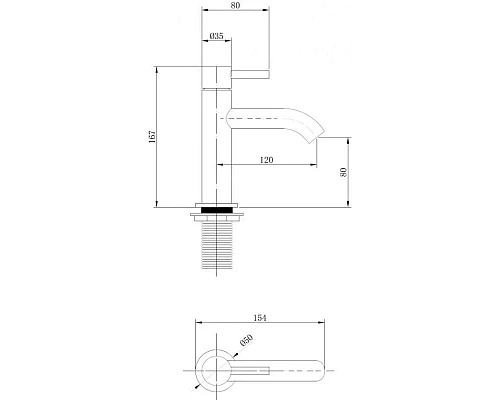 Приобрести Смеситель для раковины Abber Wasser Kreis AF8110 в магазине сантехники Santeh-Crystal.ru