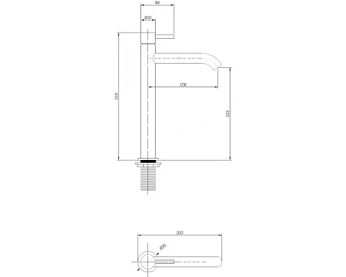 Купить Смеситель для раковины Abber Wasser Kreis AF8111 в магазине сантехники Santeh-Crystal.ru