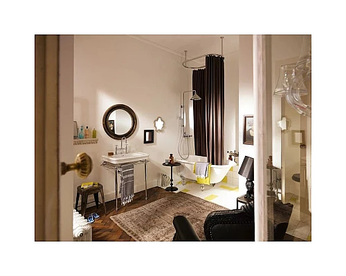 Купить Смеситель для раковины с двумя рукоятками и сливным гарнитуром Axor Montreux 16510000 в магазине сантехники Santeh-Crystal.ru