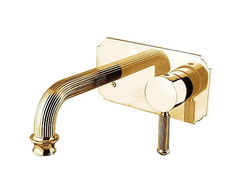 Купить Встраиваемый смеситель на раковину золото 24 карата Cezares Olimp OLIMP-BLSM2-03/24-L в магазине сантехники Santeh-Crystal.ru