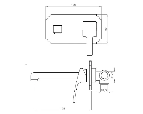 Приобрести Встраиваемый смеситель на раковину с донным клапаном хром Cezares Legend LEGEND-BLS2-01 в магазине сантехники Santeh-Crystal.ru
