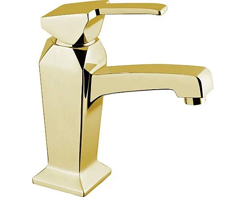 Заказать Смеситель на раковину однорычажный с донным клапаном золото 24 карата Cezares Legend LEGEND-LSM2-03/24 в магазине сантехники Santeh-Crystal.ru