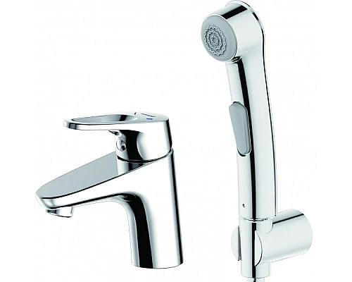 Заказать Смеситель для раковины с гигиеническим душем Bravat Drop-D F148162C-1 в магазине сантехники Santeh-Crystal.ru