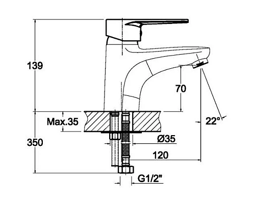 Заказать Смеситель для раковины с гигиеническим душем Orange Flipo M23-022cr в магазине сантехники Santeh-Crystal.ru