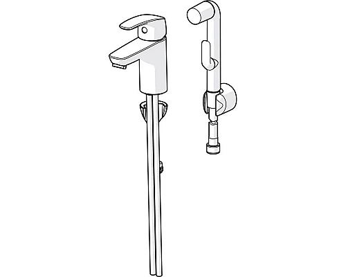 Заказать Смеситель для раковины с гигиеническим душем Oras Safira 1017 в магазине сантехники Santeh-Crystal.ru