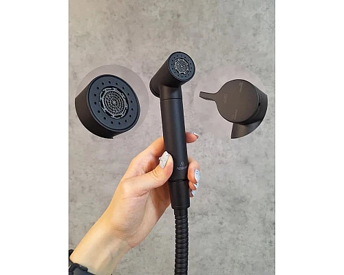 Гигиенический душ AltroBagno Modern 060119NeOp со смесителем, черный матовый