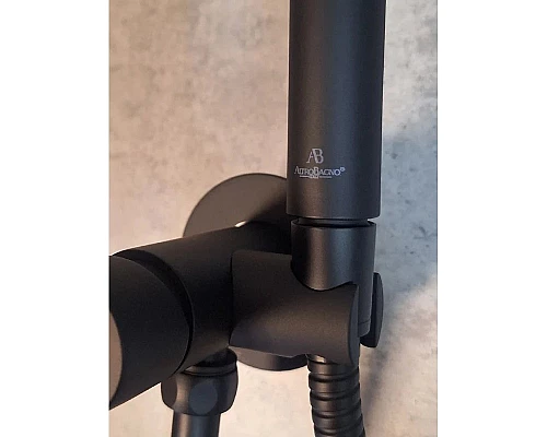 Гигиенический душ AltroBagno Modern 060119NeOp со смесителем, черный матовый