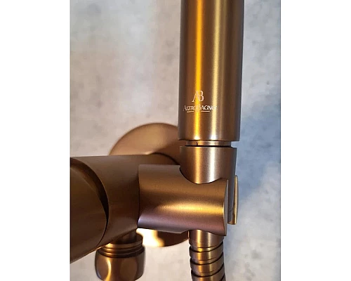 Гигиенический душ AltroBagno Modern 060123RaSp со смесителем, медь матовая