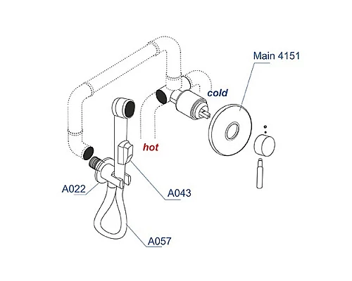 Заказать Гигиенический комплект WasserKRAFT A04157 в магазине сантехники Santeh-Crystal.ru