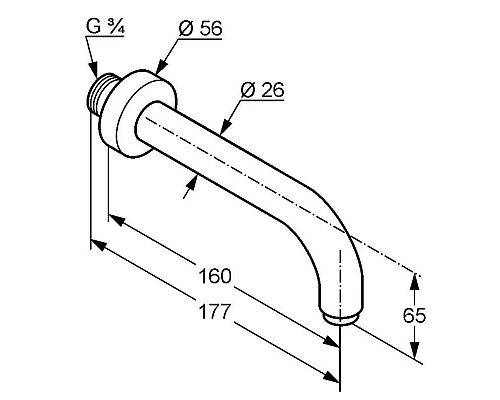 Заказать Излив для ванны 16 см Kludi Balance 5250505 в магазине сантехники Santeh-Crystal.ru