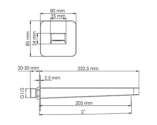Заказать Излив для ванны 205 мм WasserKRAFT Paar A311 в магазине сантехники Santeh-Crystal.ru
