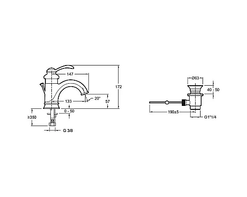 Приобрести Комплект смесителей Jacob Delafon Fairfax E71090-CP + E72090-CP в магазине сантехники Santeh-Crystal.ru