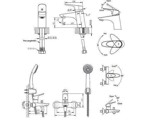 Заказать Комплект смесителей Bravat Drop-D F00312C в магазине сантехники Santeh-Crystal.ru