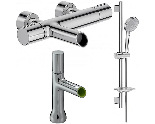 Приобрести Комплект смесителей Jacob Delafon Toobi E8992-CP + E7329-CP + E99898RU-CP в магазине сантехники Santeh-Crystal.ru