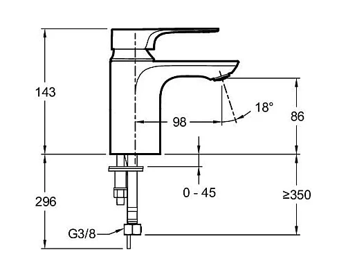 Приобрести Комплект смесителей Jacob Delafon Aleo+ E72319-CP + E72314-CP + E99898RU-CP в магазине сантехники Santeh-Crystal.ru