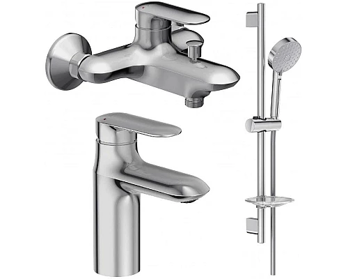 Купить Комплект смесителей Jacob Delafon Kumin E99460-CP + E99447-CP + E99898RU-CP в магазине сантехники Santeh-Crystal.ru
