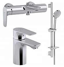 Комплект смесителей Jacob Delafon Aleo E72282-CP + E72277-4-CP + E99898RU-CP