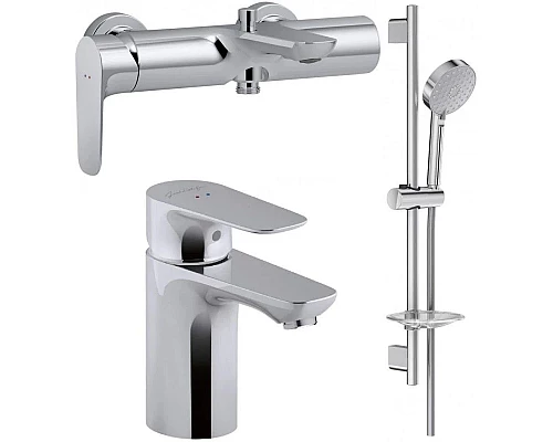 Приобрести Комплект смесителей Jacob Delafon Aleo E72282-CP + E72277-4-CP + E99898RU-CP в магазине сантехники Santeh-Crystal.ru