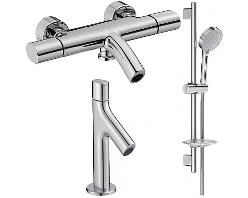Купить Комплект смесителей Jacob Delafon Talan E10105RU-CP + E10378RU-CP + E99898RU-CP в магазине сантехники Santeh-Crystal.ru