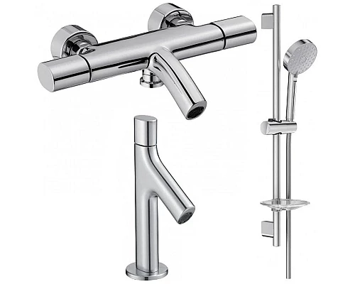 Купить Комплект смесителей Jacob Delafon Talan E10089RU-CP + E10378RU-CP + E99898RU-CP в магазине сантехники Santeh-Crystal.ru