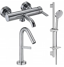 Комплект смесителей Jacob Delafon Stillness E12778-4-CP + E979-4-CP + E99898RU-CP