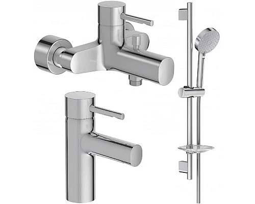 Приобрести Комплект смесителей Jacob Delafon Cuff E45532-CP + E98298-CP + E99898RU-CP в магазине сантехники Santeh-Crystal.ru