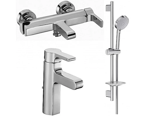 Купить Комплект смесителей Jacob Delafon Singulier E10867-CP + E10860-CP + E99898RU-CP в магазине сантехники Santeh-Crystal.ru