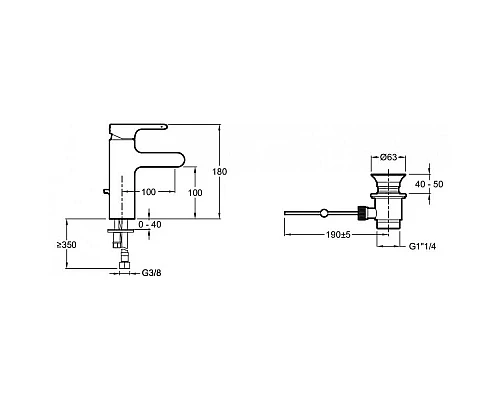 Купить Комплект смесителей Jacob Delafon Singulier E10867-CP + E10860-CP + E99898RU-CP в магазине сантехники Santeh-Crystal.ru