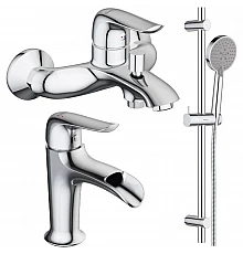 Комплект смесителей Damixa Palace Evo 321000000 + 428240000 + 918100000