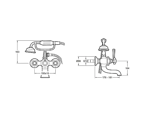 Купить Комплект смесителей Jacob Delafon Cleo 1889 E24313-CP + E24308-CP в магазине сантехники Santeh-Crystal.ru