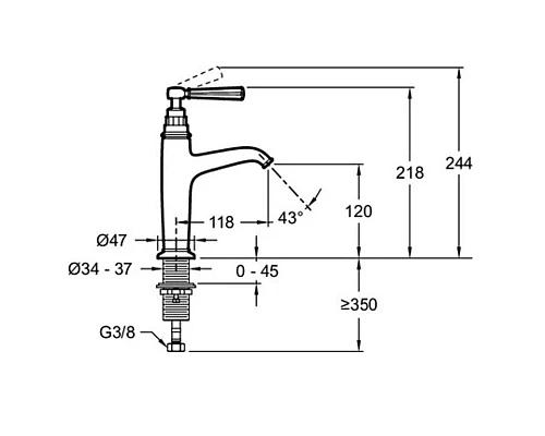 Купить Комплект смесителей Jacob Delafon Cleo 1889 E24313-CP + E24308-CP в магазине сантехники Santeh-Crystal.ru