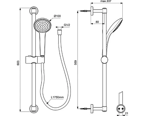 Купить Комплект смесителей Ideal Standard Ceraline BC199XG + BC193XG + BD142XG в магазине сантехники Santeh-Crystal.ru