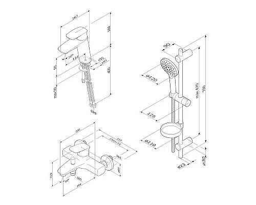 Заказать Комплект смесителей AM.PM Spirit 2.1 F40971A00 в магазине сантехники Santeh-Crystal.ru