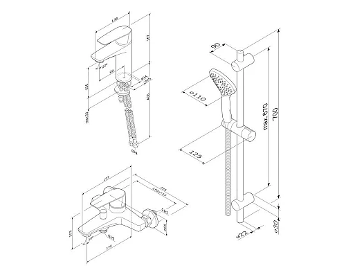 Приобрести Комплект смесителей AM.PM Gem F42990A00 в магазине сантехники Santeh-Crystal.ru