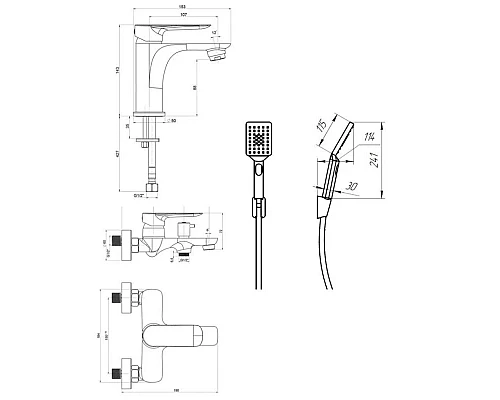 Приобрести Комплект смесителей Paini Garda 76CRSET3 в магазине сантехники Santeh-Crystal.ru