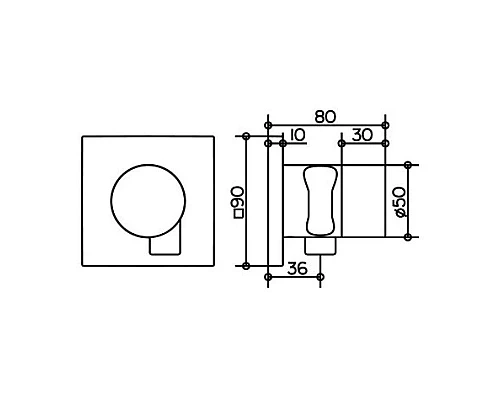 Заказать Запорный вентиль на 2 потребителя Keuco IXMO 59557010202 в магазине сантехники Santeh-Crystal.ru