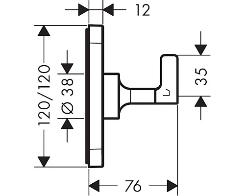Заказать Запорный/переключающий вентиль Axor Citterio E 36772000 в магазине сантехники Santeh-Crystal.ru