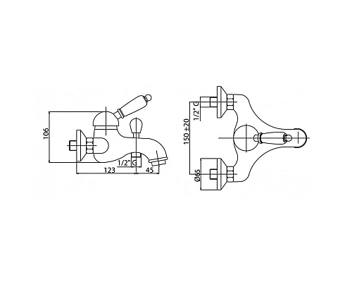 Заказать Смеситель на борт ванны золото 24 карат, ручка Swarovski Cezares Vintage VINTAGE-PBVM-03/24-Sw в магазине сантехники Santeh-Crystal.ru