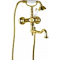 Смеситель для ванны с поворотным изливом золото 24 карата Cezares Venezia VENEZIA-VDFM2-03/24-Bi