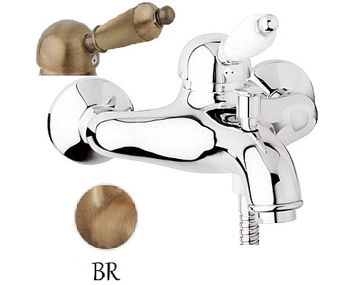 Приобрести Смеситель для ванны бронза, ручка металл Cezares Elite ELITE-VM-02-M в магазине сантехники Santeh-Crystal.ru