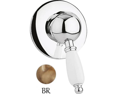 Приобрести Смеситель для душа бронза, ручка белая Cezares Elite ELITE-DIM-02-Bi в магазине сантехники Santeh-Crystal.ru