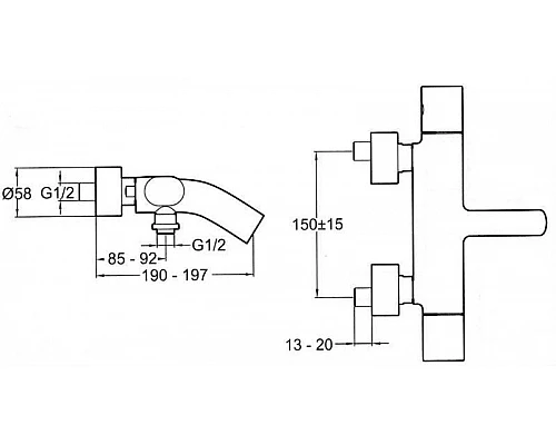 Заказать Смеситель для ванны Jacob Delafon Talan E10105RU-CP в магазине сантехники Santeh-Crystal.ru