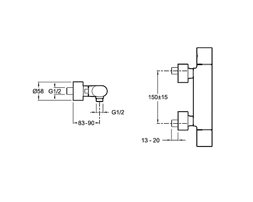 Купить Смеситель для душа Jacob Delafon Talan E10108RU-CP в магазине сантехники Santeh-Crystal.ru