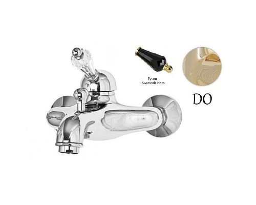 Заказать Смеситель для ванны золото 24 карат, ручка Swarovski Nero Cezares Vintage VINTAGE-VM-03/24-Sw-N в магазине сантехники Santeh-Crystal.ru